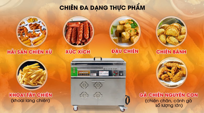 Chiên đa dạng thực phẩm mà không bị lẫn mùi