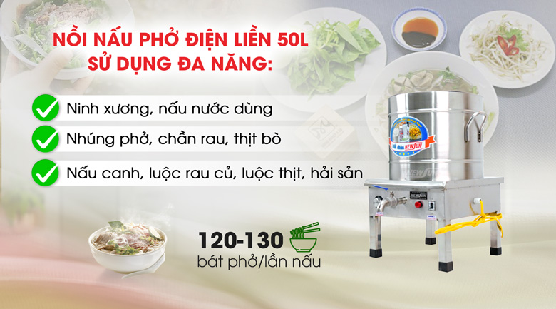 Ứng dụng của nồi phở điện liền 50 lít Ứng dụng của nồi phở điện liền 50 lít