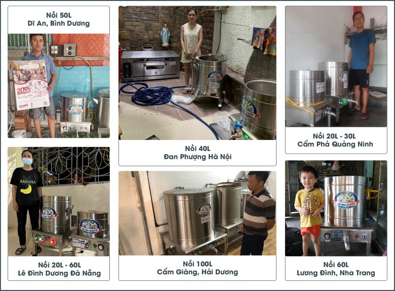 Khách hàng sử dụng nồi nấu phở điện liền NEWSUN Khách hàng sử dụng nồi nấu phở điện liền NEWSUN