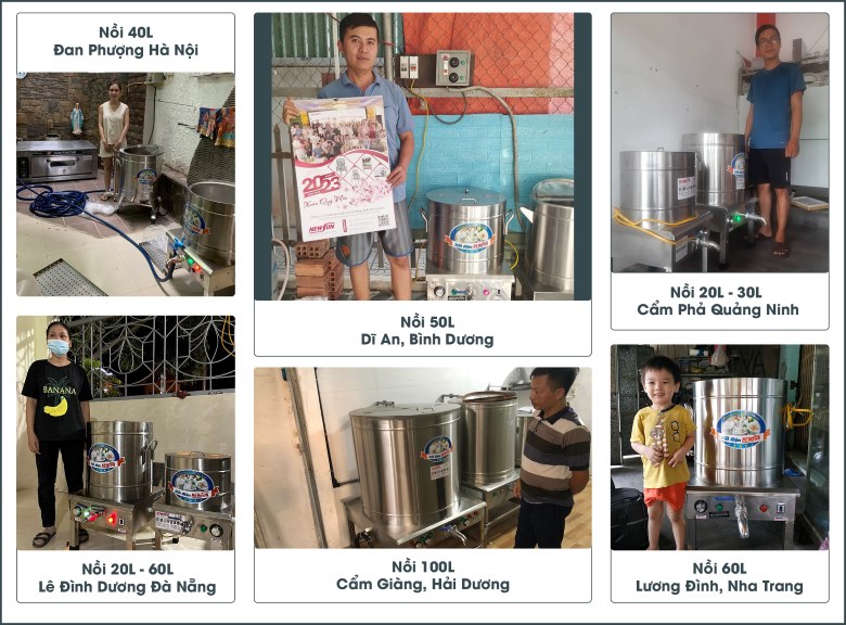 Khách hàng sử dụng nồi nấu phở điện liền NEWSUN Khách hàng sử dụng nồi nấu phở điện liền NEWSUN