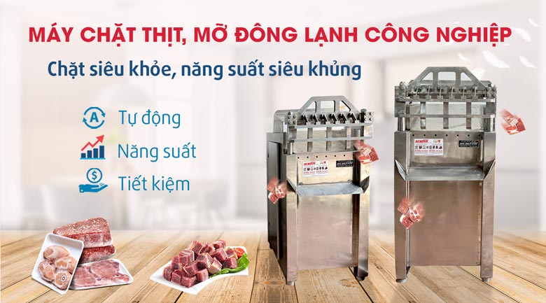 Máy chặt thịt, mỡ đông lạnh công nghiệp 