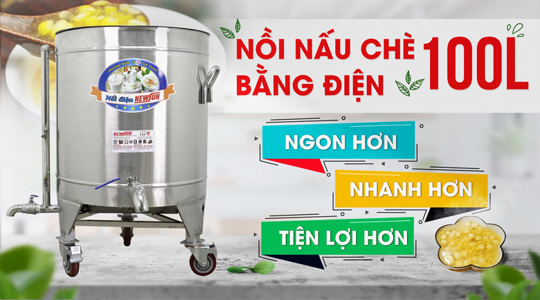 Nồi nấu chè bằng điện 100 lít NEWSUN