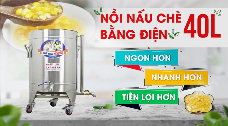 Nồi nấu chè bằng điện 40 lít NEWSUN
