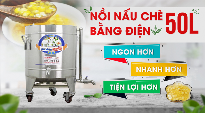 Nồi nấu chè bằng điện 50 lít NEWSUN Nồi nấu chè bằng điện 50 lít NEWSUN