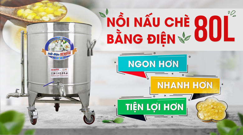 Nồi nấu chè bằng điện 80 lít NEWSUN Nồi nấu chè bằng điện 80 lít NEWSUN