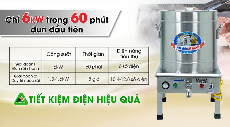 Nồi nấu phở 80 lít tiết kiệm điện