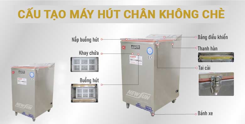Cấu tạo máy hút chân không chè dòng LD