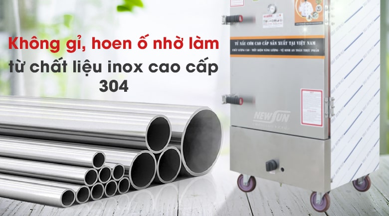 Tủ được làm từ chất liệu inox 304 cao cấp