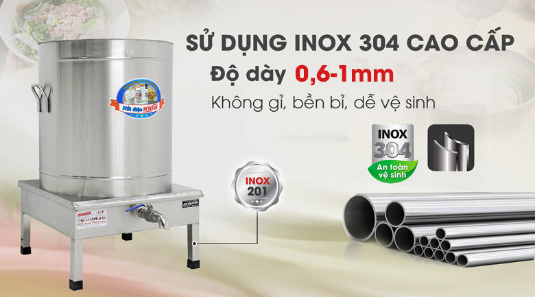 Chất liệu inox cao cấp, bền bỉ Chất liệu inox cao cấp, bền bỉ