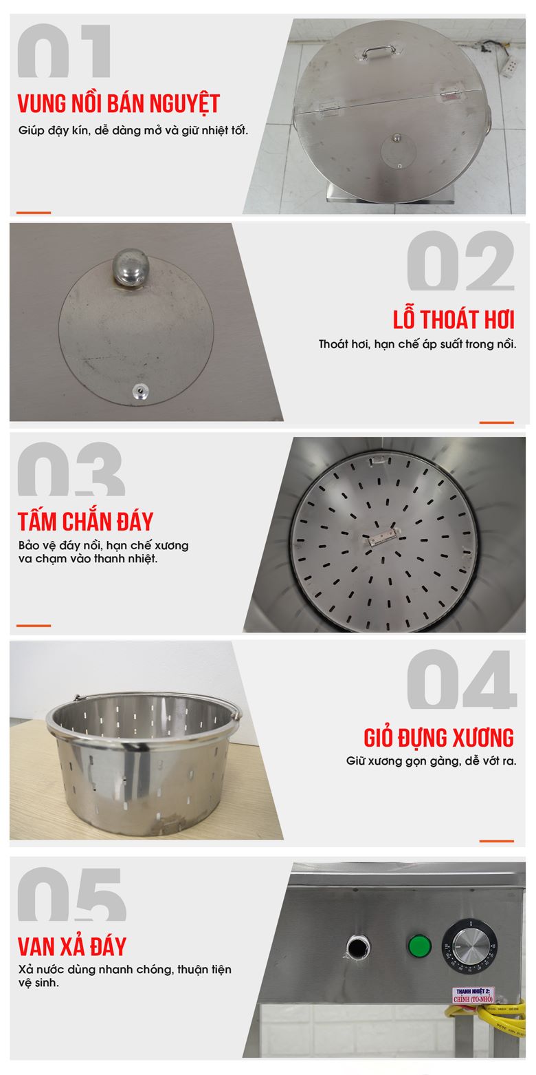 Chi tiết nồi thiết kế tối ưu, sử dụng tiện lợi