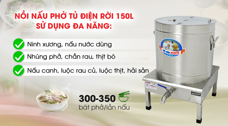 Ứng dụng của nồi phở điện rời 150 lít Ứng dụng của nồi phở điện rời 150 lít