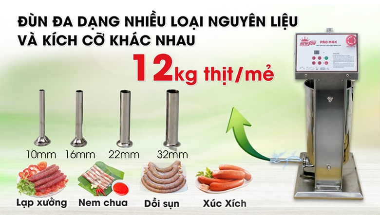 Đùn đa dạng nguyên liệu và kích cỡ khác nhau