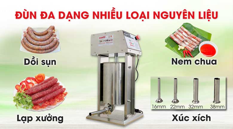 Máy đùn đa dạng nhiều loại nguyên liệu với 4 kích cỡ đầu đùn khác nhau Máy đùn đa dạng nhiều loại nguyên liệu với 4 kích cỡ đầu đùn khác nhau