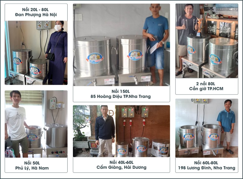 Khách hàng sử dụng nồi nấu phở tủ điện rời NEWSUN Khách hàng sử dụng nồi nấu phở tủ điện rời NEWSUN