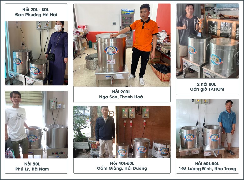 Khách hàng sử dụng nồi nấu phở tủ điện rời NEWSUN Khách hàng sử dụng nồi nấu phở tủ điện rời NEWSUN