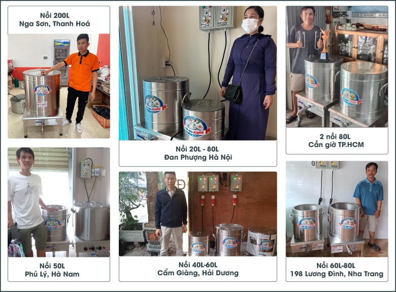 Khách hàng sử dụng nồi nấu phở tủ điện rời NEWSUN Khách hàng sử dụng nồi nấu phở tủ điện rời NEWSUN