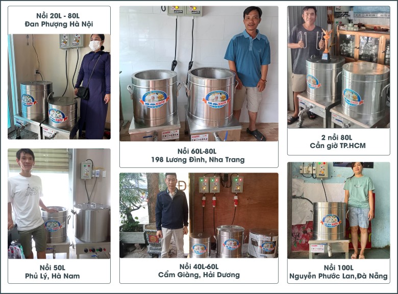 Khách hàng sử dụng nồi nấu phở tủ điện rời NEWSUN Khách hàng sử dụng nồi nấu phở tủ điện rời NEWSUN