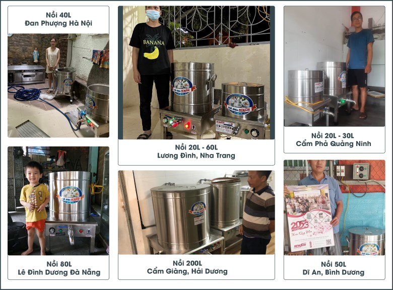 Khách hàng sử dụng nồi nấu phở điện liền NEWSUN Khách hàng sử dụng nồi nấu phở điện liền NEWSUN