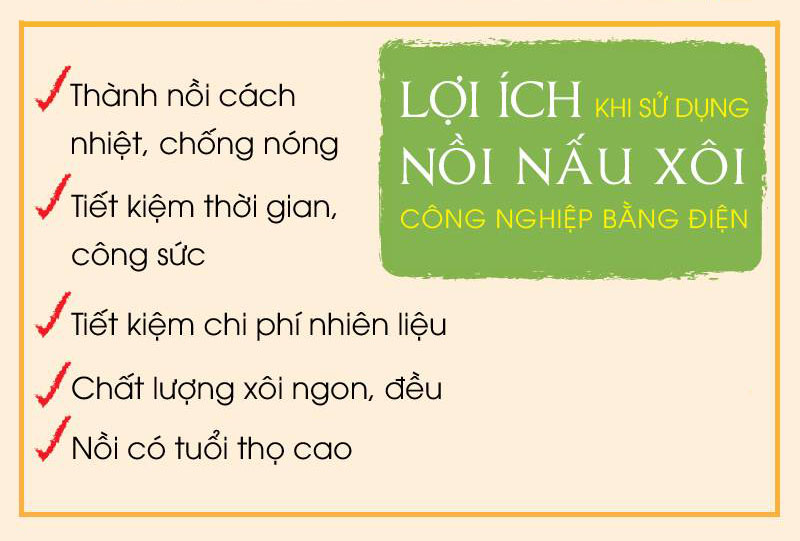 Lợi ích của nồi nấu xôi bằng điện