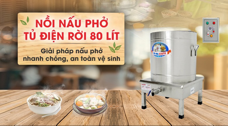Nồi nấu phở tủ điện rời 80 lít Nồi nấu phở tủ điện rời 80 lít