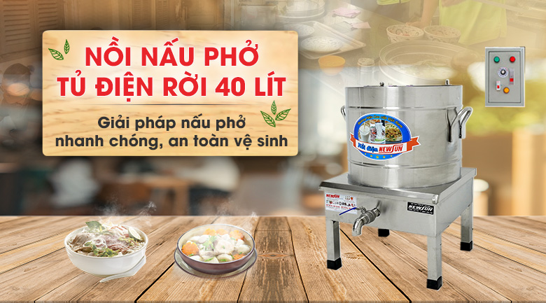 Nồi nấu phở Việt Nam 40 lít (tủ điện rời)