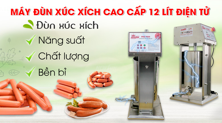 Máy đùn xúc xích điện tử 12 lít Promax - Điện máy thực phẩm