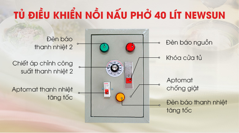 Tủ điều khiển nồi nấu phở 40 lít