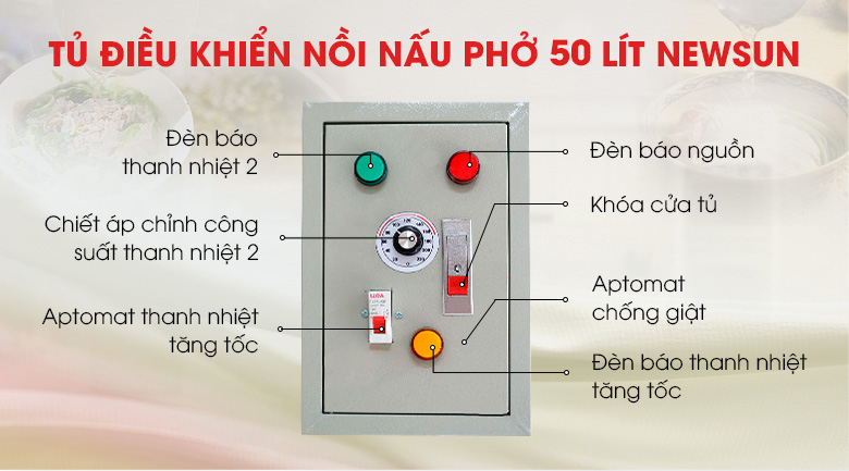 Tủ điều khiển nồi 50 lít