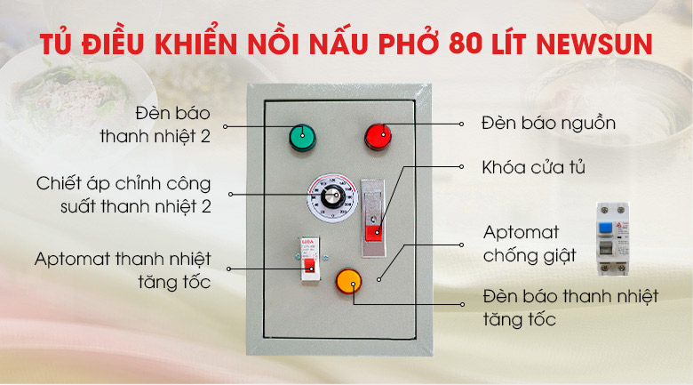 Tủ điều khiển nồi 80 lít Tủ điều khiển nồi 80 lít
