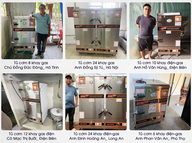 Khách hàng sử dụng tủ nấu cơm NEWSUN