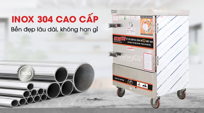 Chất liệu inox 304 cao cấp, độ bền hàng chục năm