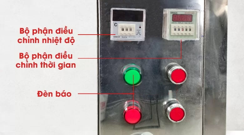Bảng điều khiển máy sao ruốc, rang chà bông