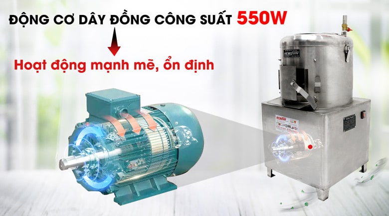 Động cơ mạnh mẽ, gọt vỏ nhanh chóng Động cơ mạnh mẽ, gọt vỏ nhanh chóng