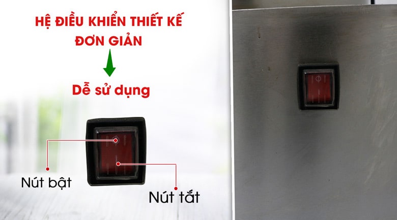 Chỉ một công tắc bật/tắt giúp vận hành đơn giản Chỉ một công tắc bật/tắt giúp vận hành đơn giản