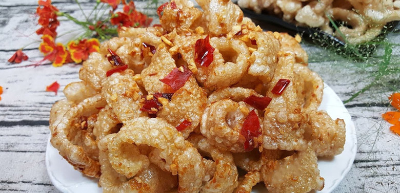 Hướng dẫn làm da heo chiên tỏi ớt giòn rụm