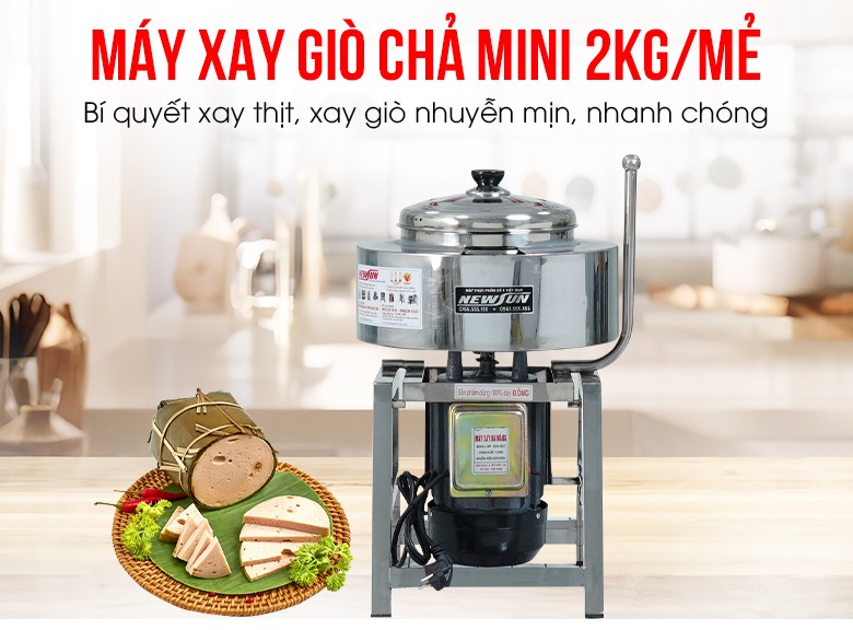 Máy xay giò chả mini 2kg/mẻ NEWSUN Máy xay giò chả mini 2kg/mẻ NEWSUN
