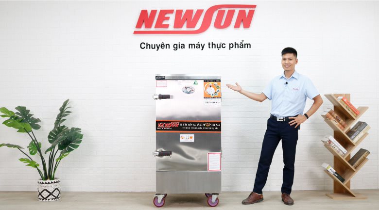 Hình ảnh thực tế tủ nấu cơm 10 khay dùng điện Việt Nam