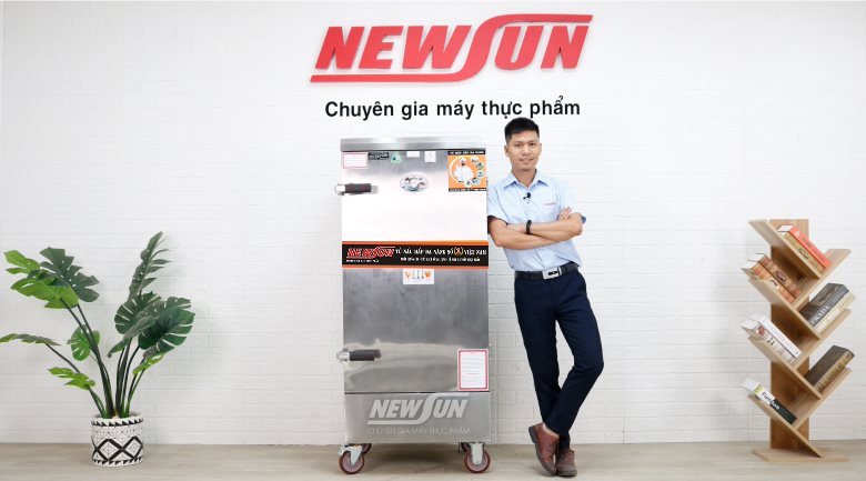 Hình ảnh thực tế tủ nấu cơm 12 khay dùng điện Việt Nam