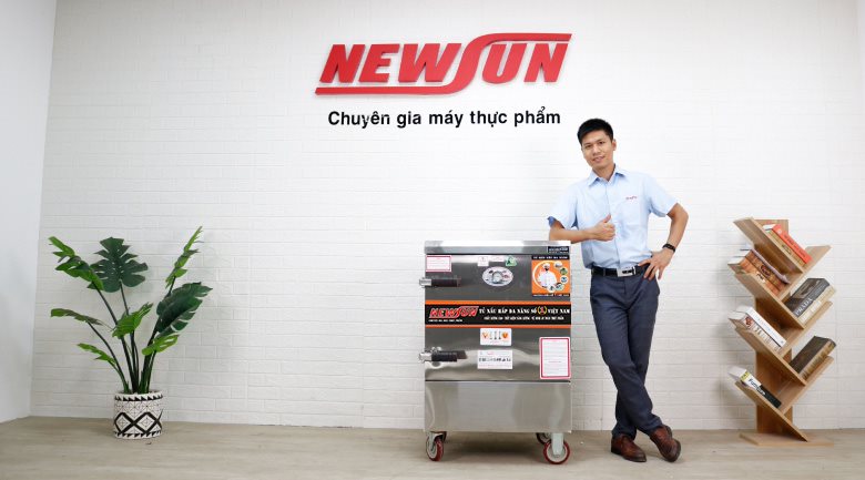 Hình ảnh thực tế tủ nấu cơm 6 khay dùng điện Việt Nam