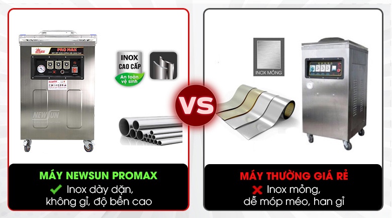 Chất liệu inox cao cấp, dày dặn Chất liệu inox cao cấp, dày dặn