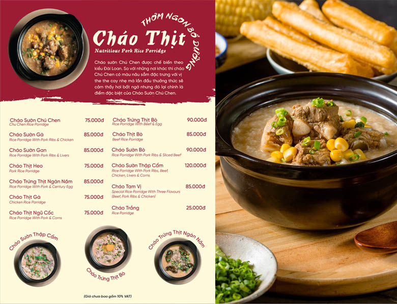 Menu quán cháo đa dạng và hấp dẫn Menu quán cháo đa dạng và hấp dẫn kinh nghiệm mở quán ăn sáng
