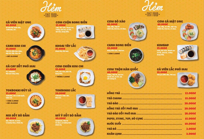 Gợi ý menu Fast Food Gợi ý menu Fast Food