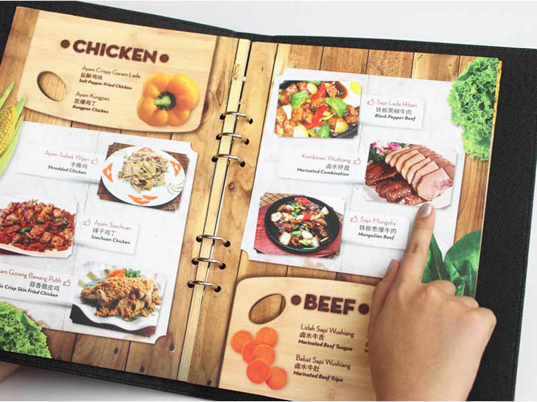 Một chiếc menu rõ ràng, bắt mắt sẽ gây ấn tượng với khách hàng