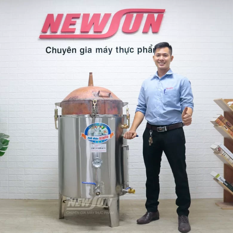 Nên mua nồi nấu rượu loại nào: Nồi nấu rượu lõi đồng 20kg