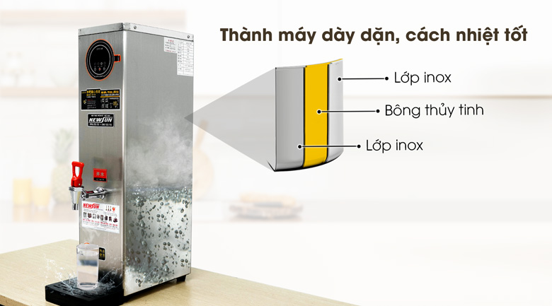 Thành máy kết cấu dày dặn và cách nhiệt Thành máy kết cấu dày dặn và cách nhiệt