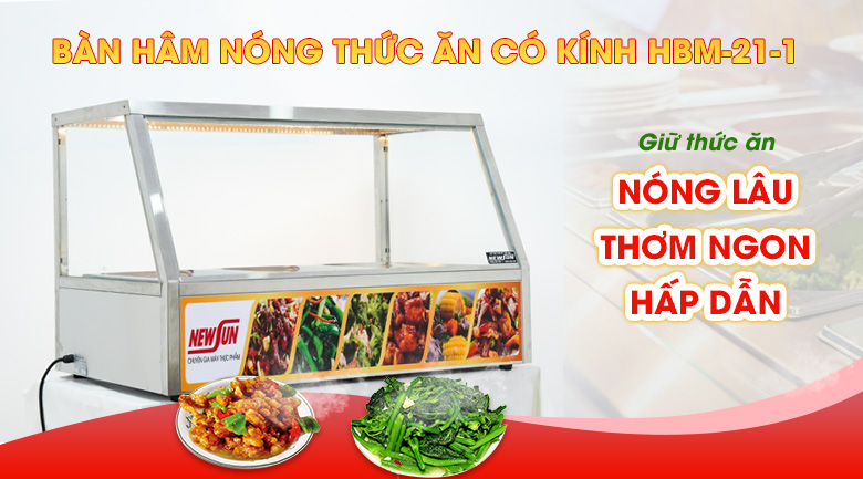 Tủ hâm nóng thức ăn có kính HBM-21-1 NEWSUN