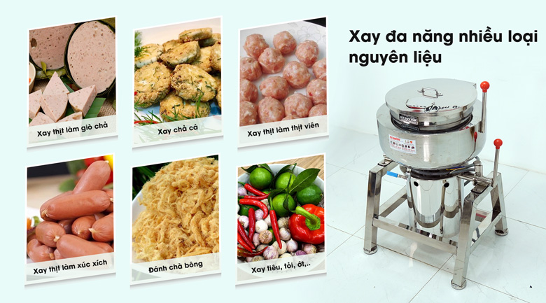 Xay đa dạng loại nguyên liệu