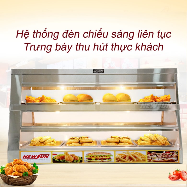 Hệ thống đèn chiếu sáng cho món ăn thêm “ngon mắt”