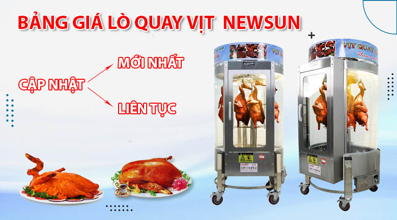 Bảng giá lò quay vịt mới nhất tháng 11/2022 - Cập nhật liên tục