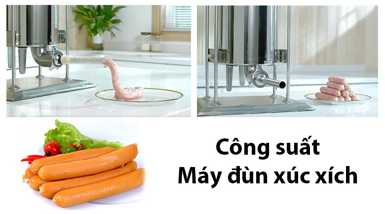 Công suất máy đùn xúc xích NEWSUN
